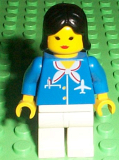 LEGO air010 Airport - Blue with Scarf, Black Female Hair