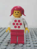 LEGO bb002 Idea Book 6000 - Mary - White Torso with Red Dots, Red Legs, Red Pigtails Hair
