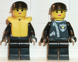 LEGO cop031 Police - Zipper with Sheriff Star, Black Cap, Life Jacket