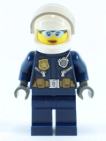 LEGO cty0733 Police - City Helicopter Pilot Female, Light Blue Glasses