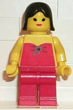 LEGO fbr002 Red Halter Top - Red Legs, Black Female Hair