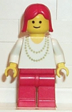 LEGO ncklc003 Necklace Gold - Red Legs, Red Female Hair