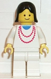 LEGO ncklc006 Necklace Red - White Legs, Black Female Hair