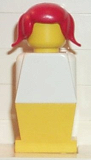 LEGO old038 Legoland Old Type - White Torso, Yellow Legs, Red Pigtails Hair