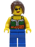 LEGO pi101 Pirate Female, Blue Legs