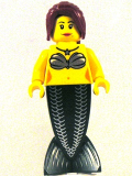 LEGO pi139 Mermaid - Dark Red Hair Ponytail Long with Side Bangs (9349)
