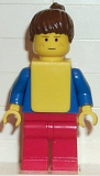 LEGO soc052 Soccer Player Womens Team, Brown Ponytail Hair, with Freckles, Yellow Vest