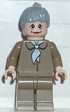 LEGO spd024 Aunt May, Dark Tan Blouse, Dark Tan Legs, Light Bluish Gray Ponytail Hair