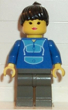 LEGO trn103 Jogging Suit, Dark Gray Legs, Black Ponytail Hair