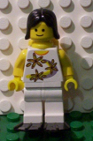 LEGO twn061 Yellow Flowers - Black Female Hair, Yellow Airtanks, Black Flippers