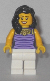 LEGO twn234 Mom - Dark Purple and Lavender Striped Top